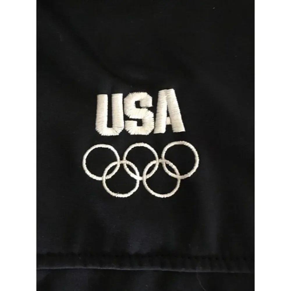 USA Olympic‎ Committee Jacket Full Zip Up Size XL Black /Navy Blue  Olympics